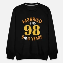 RUSS Geschaft 38 '14. Hochzeitstag, Seit 98 Hundejahren Verheiratet' Männer Premium Pullover | Spreadshirt