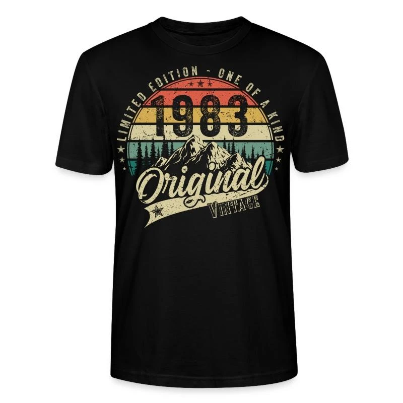 '1983 Jahrgang Geburtstag Retro Vintage Geschenk' Männer Bio T-Shirt | Spreadshirt 2 '1983 Jahrgang Geburtstag Retro Vintage Geschenk' Männer Bio T-Shirt | Spreadshirt – Bild 2