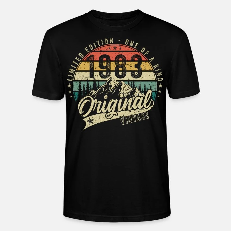 '1983 Jahrgang Geburtstag Retro Vintage Geschenk' Männer Bio T-Shirt | Spreadshirt 3 '1983 Jahrgang Geburtstag Retro Vintage Geschenk' Männer Bio T-Shirt | Spreadshirt – Bild 3