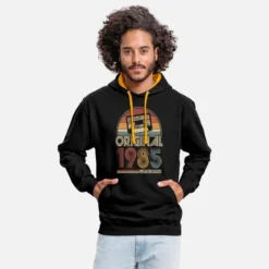 RUSS Geschaft 50 '1985 Vintage Jahrgang Geburtstag Retro Geschenk' Unisex Hoodie Zweifarbig | Spreadshirt