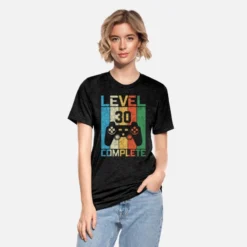 RUSS Geschaft 54 '30 Geburtstag Gamer Level 30 Completed Vintage' Unisex T-Shirt Meliert | Spreadshirt