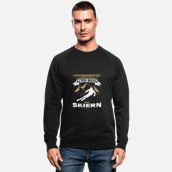 'Alten Mann Auf Skiern Skifahren Ski' Männer Bio Pullover | Spreadshirt