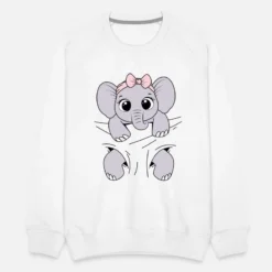 'Babyelefant Tragen Tier Elefantenbaby Baby Elefant' Männer Premium Pullover | Spreadshirt