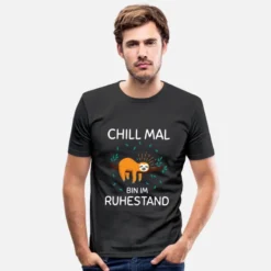 RUSS Geschaft 23 Stedman 'Chill Mal, Bin Im Ruhestand - Rentner Shirt' Männer Slim Fit T-Shirt | Spreadshirt