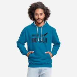 'ich Kam, Sah Und Sägte' Unisex Hoodie Zweifarbig | Spreadshirt