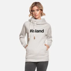 'ISLAND Iceland Hashtag' Unisex Schalkragen Hoodie | Spreadshirt -RUSS Geschaft island iceland hashtag unisex schalkragen hoodie 2