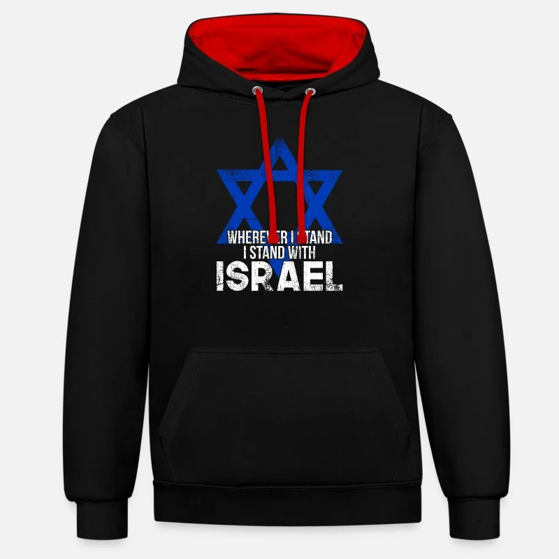 'Israel Davidstern Israeil' Unisex Hoodie Zweifarbig | Spreadshirt 9 'Israel Davidstern Israeil' Unisex Hoodie Zweifarbig | Spreadshirt – Bild 9