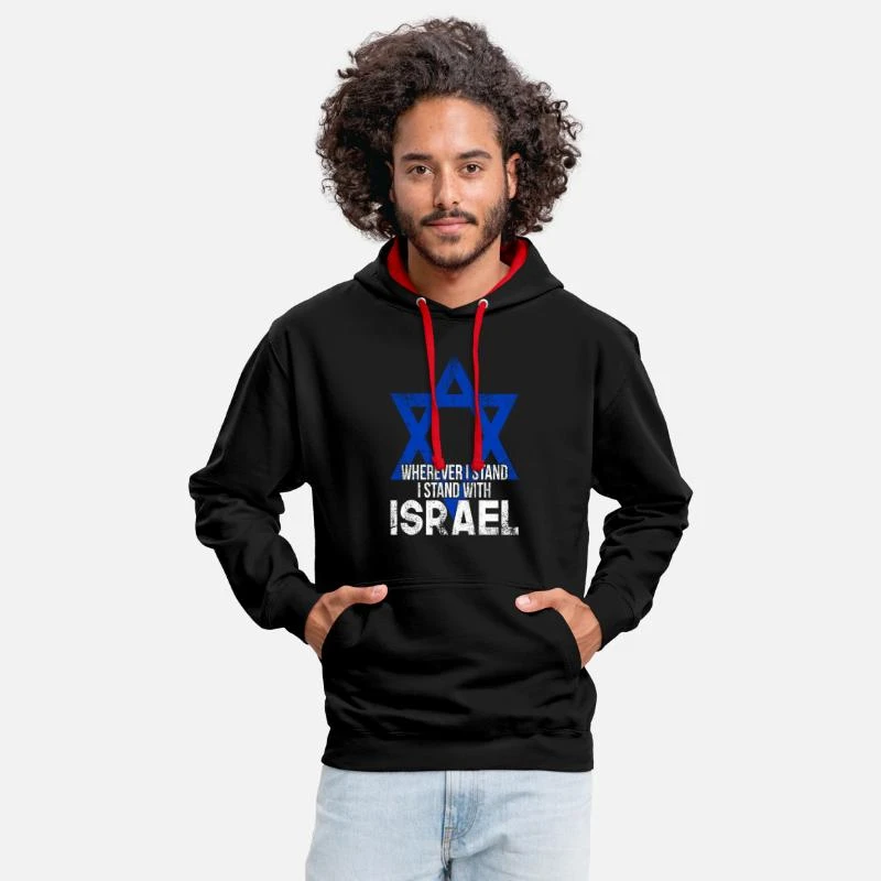 'Israel Davidstern Israeil' Unisex Hoodie Zweifarbig | Spreadshirt 1 'Israel Davidstern Israeil' Unisex Hoodie Zweifarbig | Spreadshirt