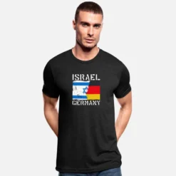 RUSS Geschaft -RUSS Geschaft israel deutschland herkunft national flagge unisex t shirt meliert 1