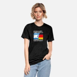 RUSS Geschaft 29 'Israel Deutschland Herkunft National Flagge' Unisex T-Shirt Meliert | Spreadshirt