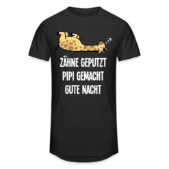 RUSS Geschaft -RUSS Geschaft zaehne geputzt gute nacht giraffe schlafshirt maenner longshirt 1